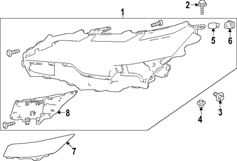 Headlamp Components for 2023 Lexus RX500h #4