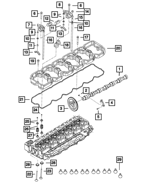 Camshaft and Valve for 2016 Ram 3500 #1