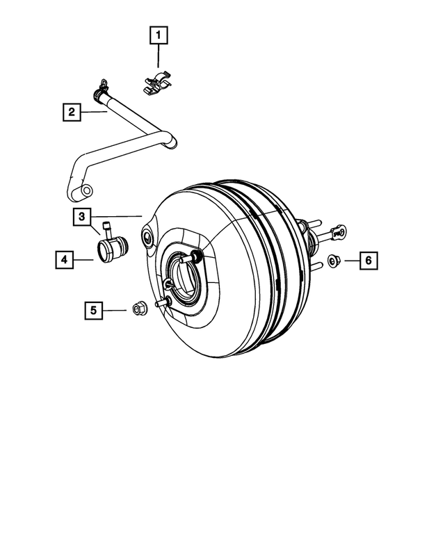 55398761AI - Brakes: Brake Booster Vacuum Hose for Mopar Image