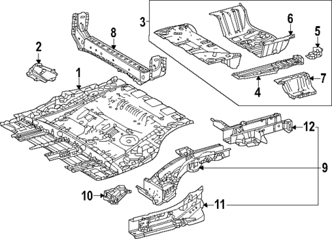 Rear Floor & Rails for 2024 Subaru Solterra #0