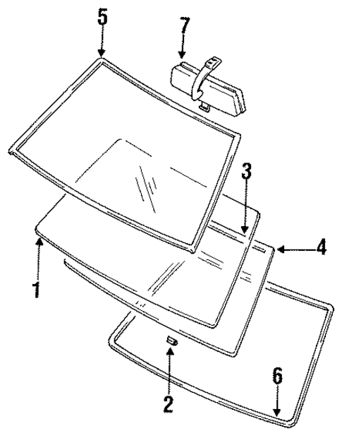 Glass - Windshield for 1989 Subaru Justy #0