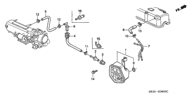 Breather Chamber for 1995 Honda Civic #0