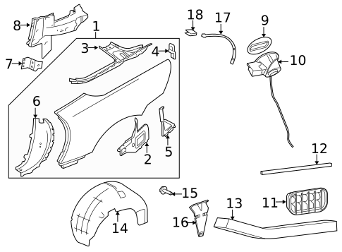 Exterior Trim - Quarter Panel for 2009 Jaguar XK #0