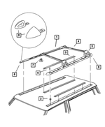 55075106AC - Body Sheet Metal Except Doors: Roof Rack Skid Strip for Mopar Image