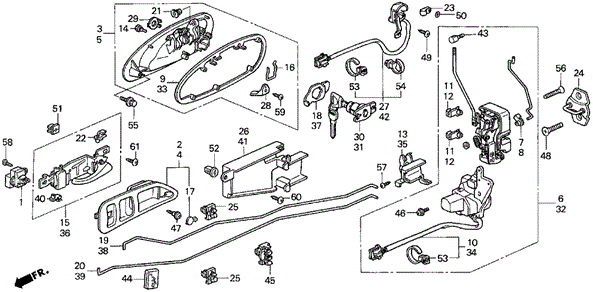 Door Lock for 1998 Acura CL #0