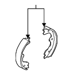 440608J00K - Brakes: Brake Shoes for Nissan: 350Z, 370Z, Altima, Maxima, Z Image