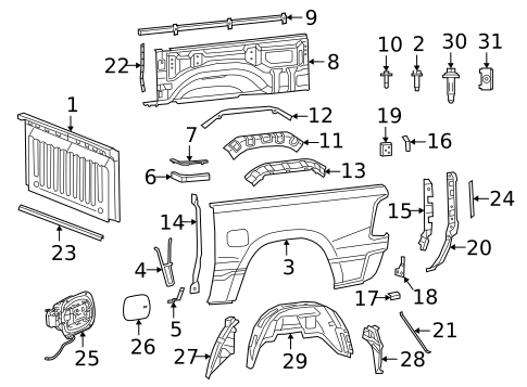 Front & Side Panels for 2020 Ram 1500 #1