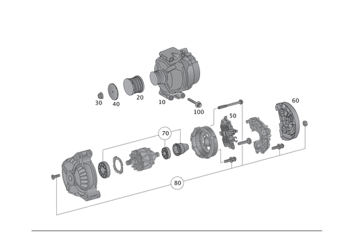 Alternator for 2012 Mercedes-Benz SLK55 AMG #0