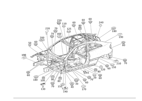 Expansion Plugs, Grommets for 2004 Mercedes-Benz C230 #0