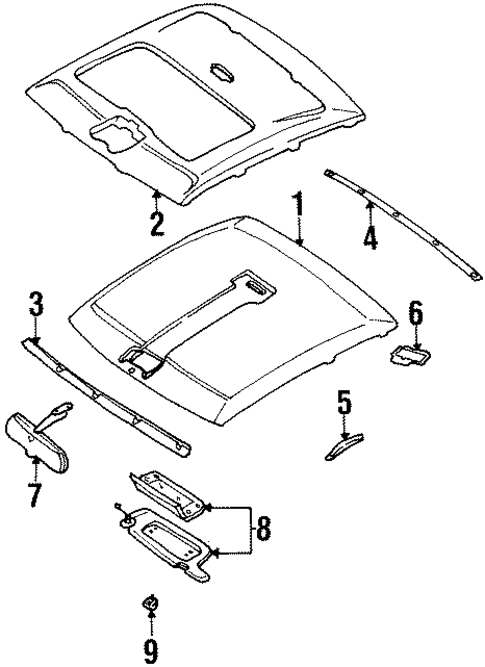 Interior Trim - Roof for 1990 INFINITI M30 #0