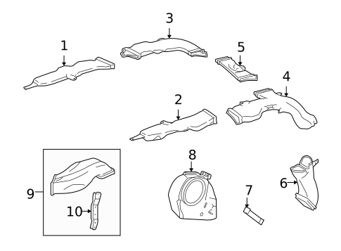 Ducts for 2008 Lexus LX570 #1