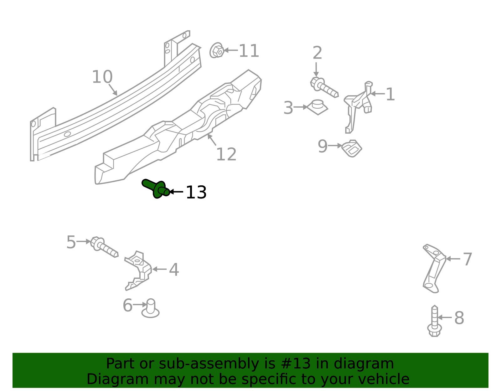 1999-2025 Mazda Absorber Fastener FD01-68-AC3 | TascaParts.com