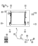 68447879AB - Cooling: Radiator Outlet Hose for Jeep: Grand Cherokee, Grand Cherokee L Image