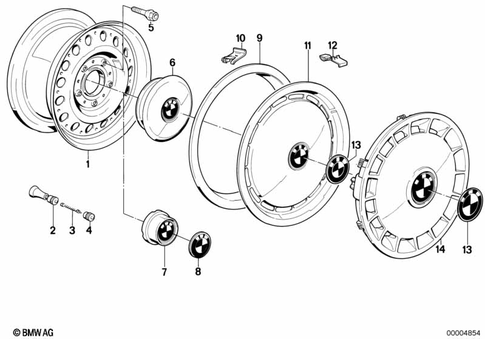 Steel Rim for 1985 BMW 524td #0