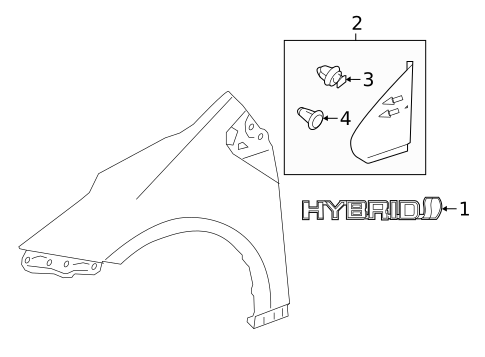 Exterior Trim - Fender for 2019 Toyota Prius #0