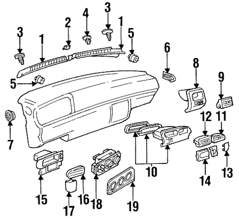 Ducts & Louver for 1997 Volkswagen Golf #0
