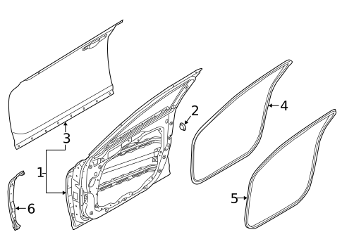 Door & Components for 2023 Genesis GV80 #1