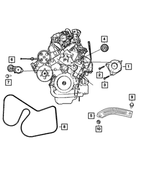 6104422AA - Electrical: Hex Head Bolt And Washer for Chrysler: 200, Pacifica, Sebring, Voyager | Dodge: Avenger, Caliber, Durango, Ram 3500 | Fiat: 500 | Jeep: Cherokee, Compass, Gladiator, Grand Cherokee, Grand Cherokee L, Patriot, Wagoneer S, Wrangler | Ram: 3500 Image