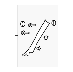 858202H1008M - Body: Windshield Pillar Trim for Hyundai: Elantra Image