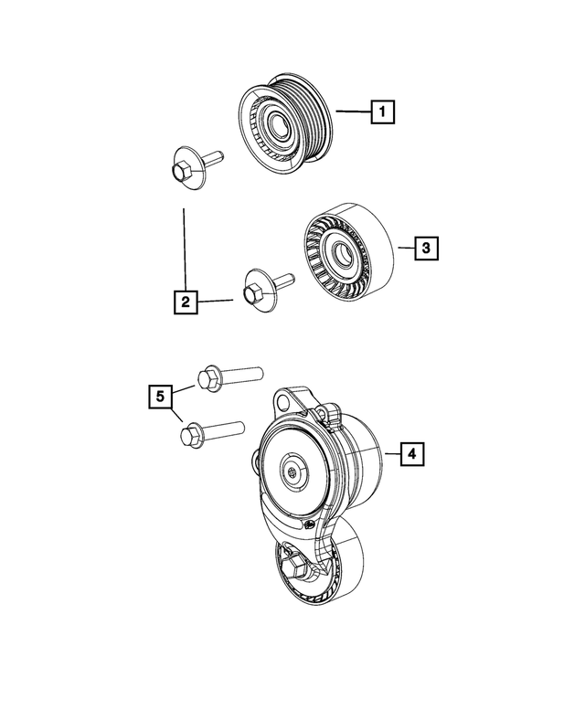 « 68490063AA – Cooling : Courroie Tendeur pour Mopar Image »