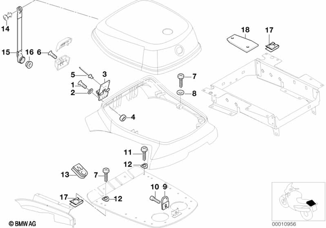 7119906411 - Audio, Navigation, Information Systems: Fillister Head Screw - M4X16 for BMW-Motorrad Image