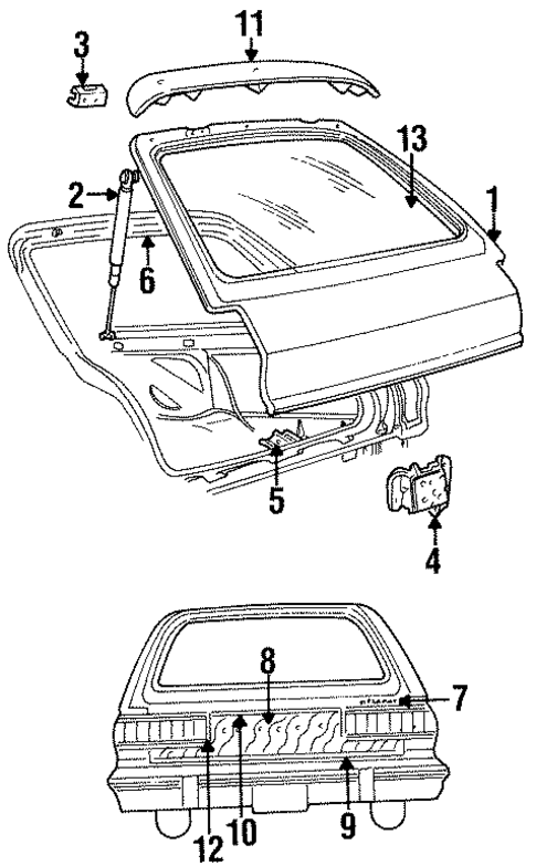 Gate & Hardware for 1989 Dodge Diplomat #0