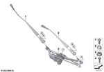 61619478831 - : Linkage Windshield Wiper With Motor for BMW Image