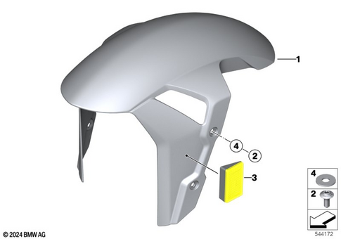 Front Wheel Fender for 2025 BMW-Motorrad S 1000 R #0