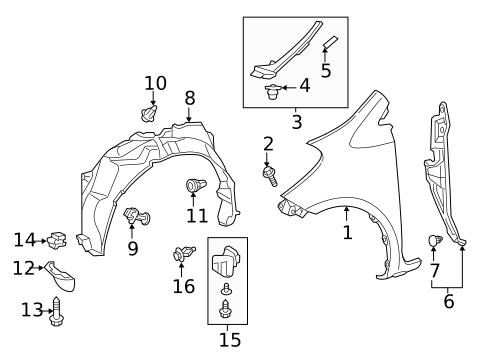Fender & Components for 2014 Scion iQ #0