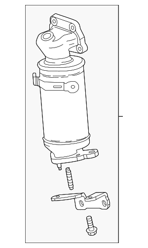 2016-2018 Chevrolet Spark 3-Way Catalytic Converter with Bracket, Studs ...