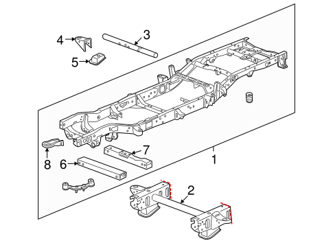 Frame & Components for 2008 GMC Sierra 1500 | OEM Parts Online