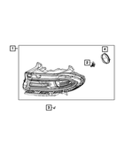 68541680AA - Electrical: Headlamp, Right for Dodge: Charger Image