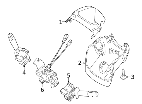 Shroud, Switches & Levers for 2019 Smart EQ fortwo #0