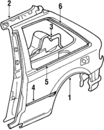 E7GZ6127840A - Body: Quarter Panel for Mercury: Tracer Image