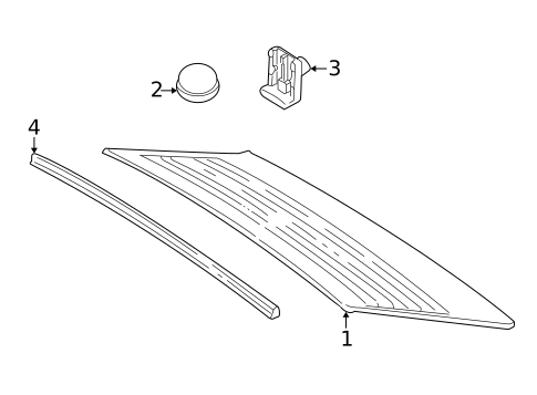 Glass & Hardware - Back for 2004 Volvo S40 #0