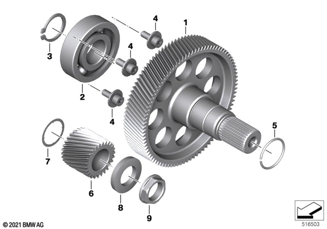 24211600302 - Automatic Transmission: Output Shaft Transmission -  for BMW-Motorrad Image