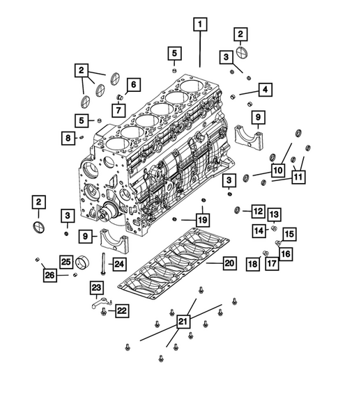 Cylinder Block for 2025 Ram 3500 #0