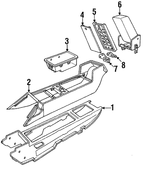 Center Console for 1992 Cadillac Allante #0