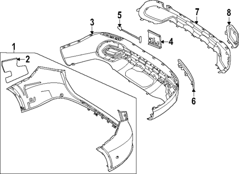 Bumper & Components - Rear for 2025 Mercedes-Benz GLC 350e #1