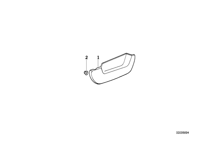 46632307376 - : Battery Cover Right Prime Coated for BMW-Motorrad Image