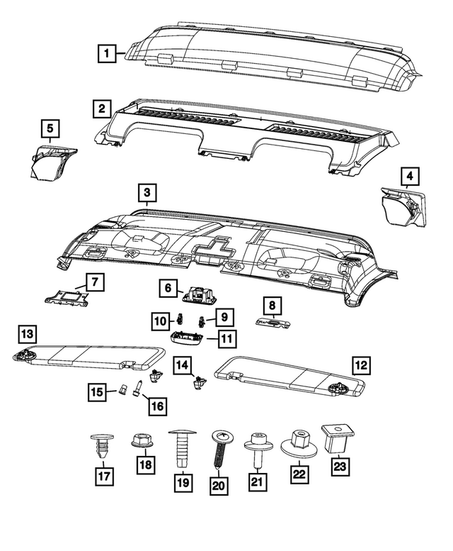 1YA60LD7AH - : Visor, Right for Mopar Image
