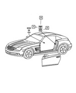 5142234AA - Labels All Vehicle Locations: Tire Pressure Label for Chrysler: Crossfire Image