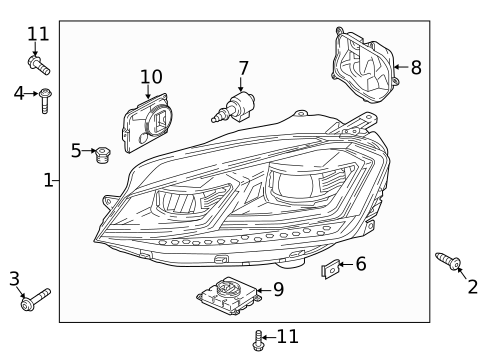 Headlamp Components for 2019 Volkswagen Golf Alltrack #1