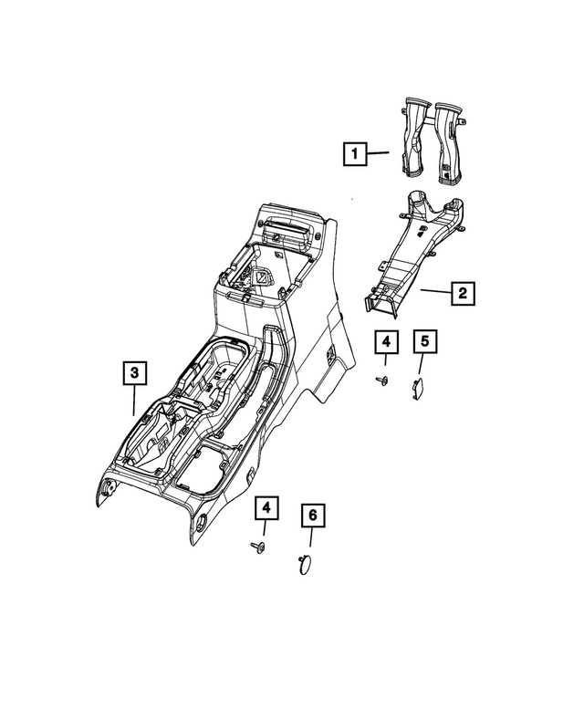 6AC55TX7AA - Interior Trim: Console Plug for Jeep: Gladiator, Wrangler Image