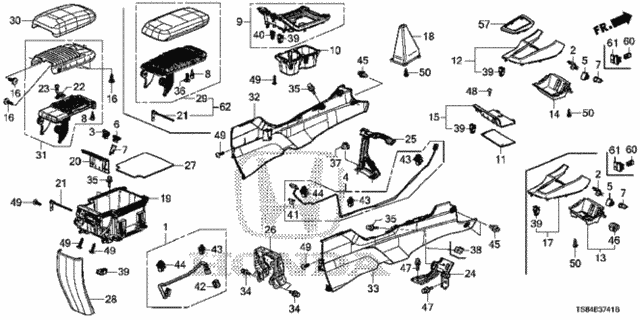 Console (2) for 2013 Honda Civic #0