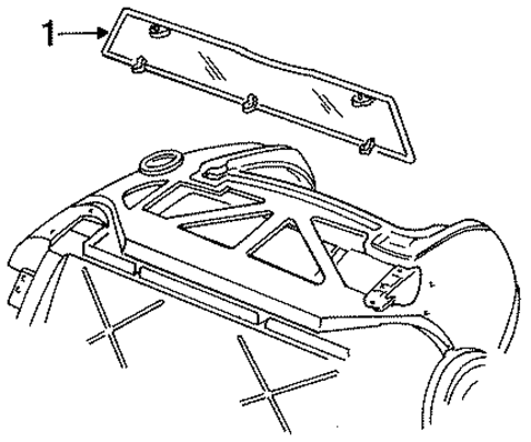 Glass & Hardware - Back for 1994 Dodge Viper #0