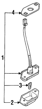 F52Z13550A - Electrical: License Lamp for Ford: Probe Image