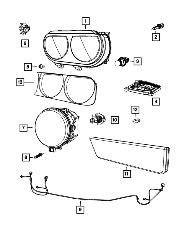 68043394AA - Electrical: Side Marker Lamp, Right for Mopar Image image