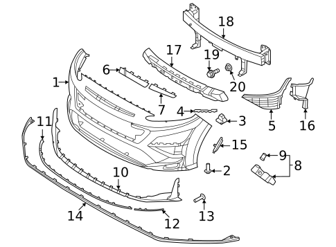 Bumper & Components - Front for 2022 Hyundai Kona N #0