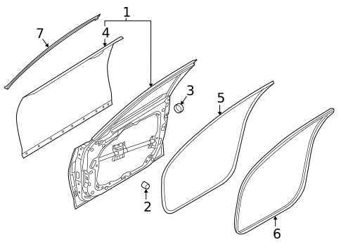Door & Components for 2015 Hyundai Genesis #1